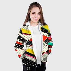 Куртка с капюшоном женская Пианинка, цвет: 3D-белый — фото 2