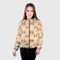 Куртка с капюшоном женская Рыжие котята, цвет: 3D-черный — фото 2