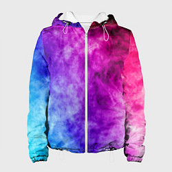 Куртка с капюшоном женская Colorful smoke, цвет: 3D-белый
