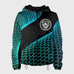 Куртка с капюшоном женская Manchester City football net, цвет: 3D-черный