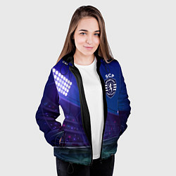 Куртка с капюшоном женская Sporting ночное поле, цвет: 3D-черный — фото 2