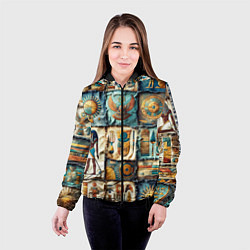 Куртка с капюшоном женская Пэчворк из Египта, цвет: 3D-черный — фото 2