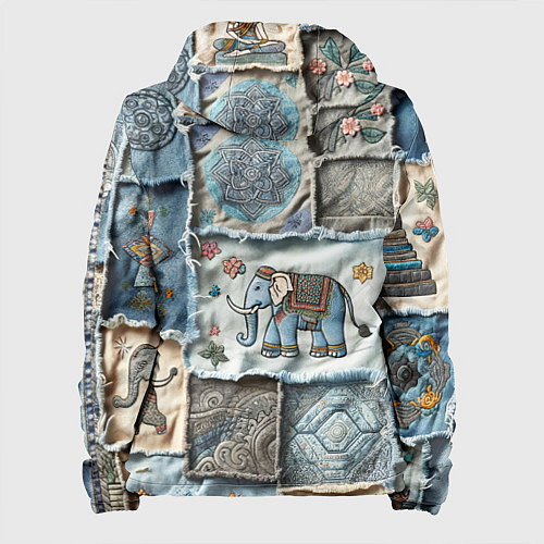 Женская куртка Пэчворк из Тайланда / 3D-Черный – фото 2