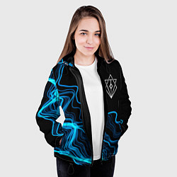 Куртка с капюшоном женская In Flames sound wave, цвет: 3D-черный — фото 2