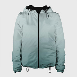 Куртка с капюшоном женская Градиент светлый серо-бирюзовый, цвет: 3D-черный