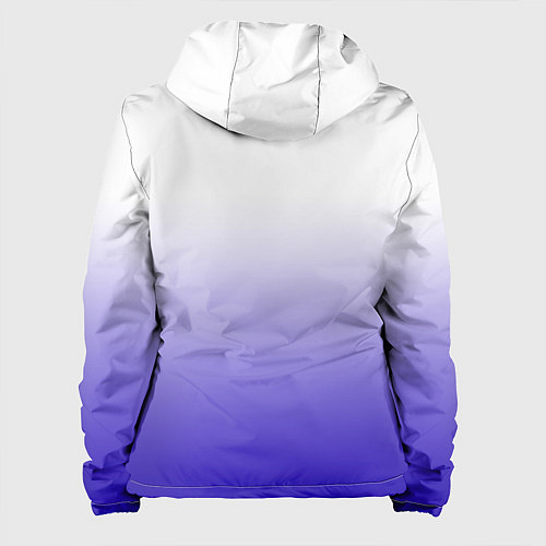 Женская куртка Градиент белый ультрамарин / 3D-Черный – фото 2