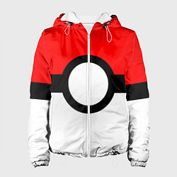 Куртка с капюшоном женская Pokeball texture, цвет: 3D-белый