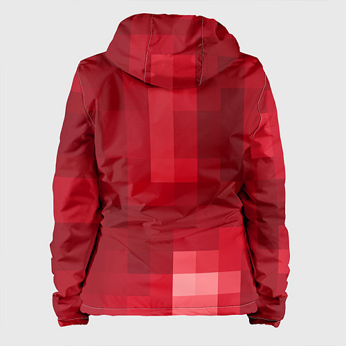 Женская куртка Red cubes abstraction / 3D-Черный – фото 2