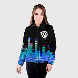 Куртка с капюшоном женская Deep Purple эквалайзер, цвет: 3D-черный — фото 2