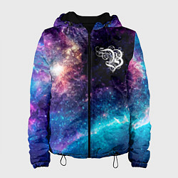Куртка с капюшоном женская Burzum space rock, цвет: 3D-черный