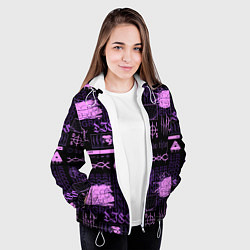 Куртка с капюшоном женская Underground pattern color, цвет: 3D-белый — фото 2