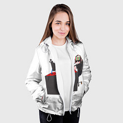 Куртка с капюшоном женская МАМЕН ХАЦКЕР, цвет: 3D-белый — фото 2