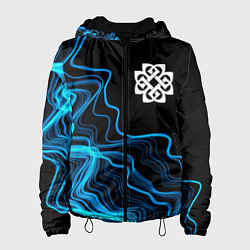 Куртка с капюшоном женская Breaking Benjamin sound wave, цвет: 3D-черный