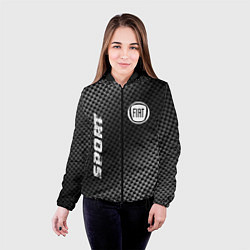 Куртка с капюшоном женская Fiat sport carbon, цвет: 3D-черный — фото 2