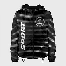 Куртка с капюшоном женская Saab sport metal, цвет: 3D-черный