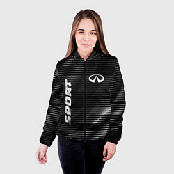 Куртка с капюшоном женская Infiniti sport metal, цвет: 3D-черный — фото 2