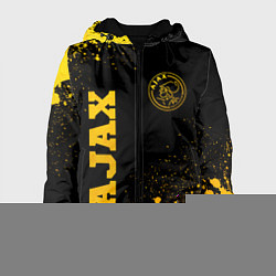 Куртка с капюшоном женская Ajax - gold gradient вертикально, цвет: 3D-черный
