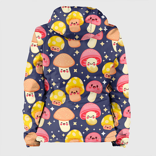 Женская куртка Веселые грибочки паттерн / 3D-Черный – фото 2