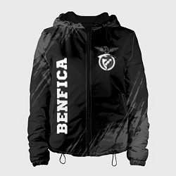 Куртка с капюшоном женская Benfica sport на темном фоне вертикально, цвет: 3D-черный