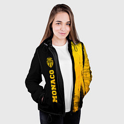 Куртка с капюшоном женская Monaco - gold gradient по-вертикали, цвет: 3D-черный — фото 2