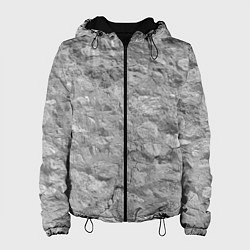 Куртка с капюшоном женская Серая кирпичная стена, цвет: 3D-черный