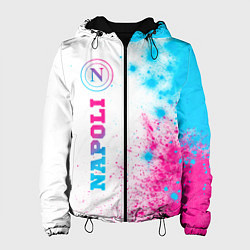 Куртка с капюшоном женская Napoli neon gradient style по-вертикали, цвет: 3D-черный