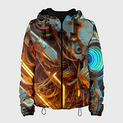 Куртка с капюшоном женская Cyber armor - ai art, цвет: 3D-черный