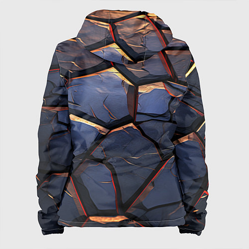 Женская куртка Темная абстрактная объемная плитка / 3D-Черный – фото 2