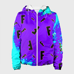 Куртка с капюшоном женская Fortnite neon steel colors epic, цвет: 3D-белый