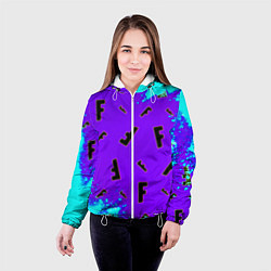 Куртка с капюшоном женская Fortnite neon steel colors epic, цвет: 3D-белый — фото 2