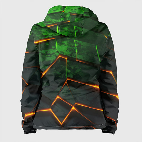 Женская куртка Неоновая яркая геометрическая абстракция со светом / 3D-Черный – фото 2