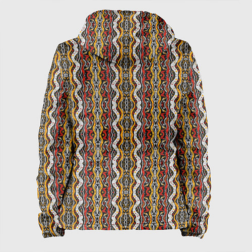 Женская куртка Оранжевые африканские волны / 3D-Черный – фото 2