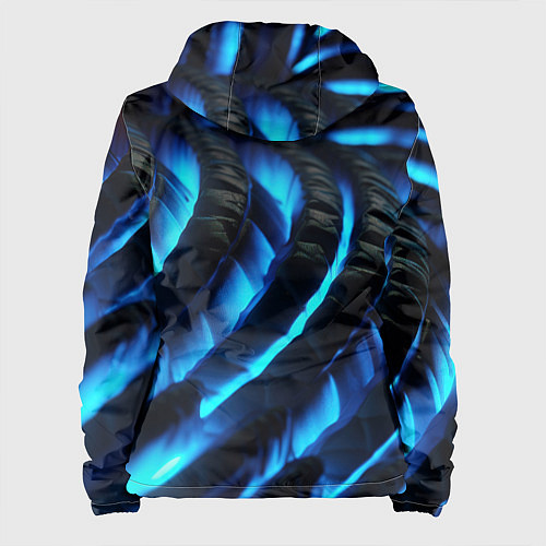 Женская куртка Неоновая яркая геометрическая абстракция со светом / 3D-Черный – фото 2