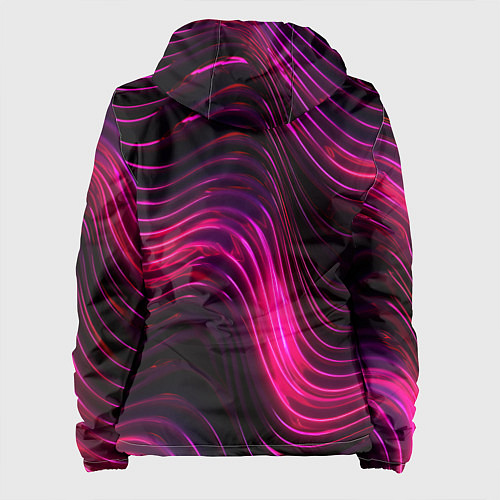 Женская куртка Неоновая яркая геометрическая абстракция со светом / 3D-Черный – фото 2
