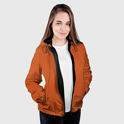 Куртка с капюшоном женская Светлый коричневый текстурированный, цвет: 3D-черный — фото 2