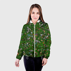 Куртка с капюшоном женская Герои 3 Карта Сопряжения, цвет: 3D-белый — фото 2