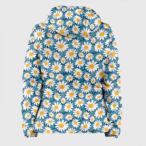 Женская куртка Ромашки паттерн / 3D-Черный – фото 2