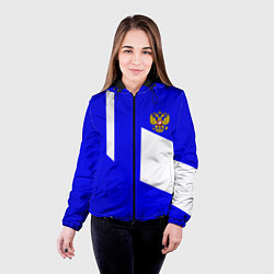 Куртка с капюшоном женская Россия спортивный стиль, цвет: 3D-черный — фото 2