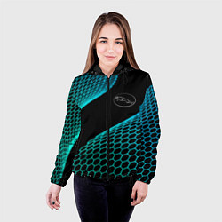 Куртка с капюшоном женская Jaguar electro hexagon, цвет: 3D-черный — фото 2