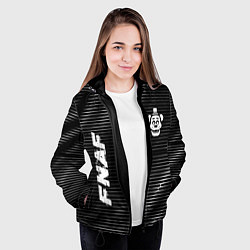 Куртка с капюшоном женская FNAF metal game lines, цвет: 3D-черный — фото 2