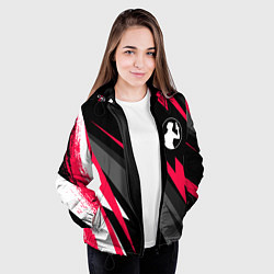 Куртка с капюшоном женская Cowboy Bebop electro lines, цвет: 3D-черный — фото 2