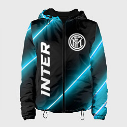 Куртка с капюшоном женская Inter неоновые лампы, цвет: 3D-черный