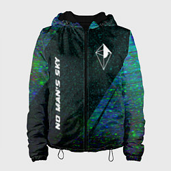 Куртка с капюшоном женская No Mans Sky glitch blue, цвет: 3D-черный