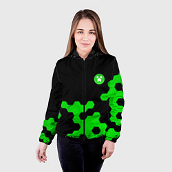 Куртка с капюшоном женская Minecraft game creeper, цвет: 3D-черный — фото 2