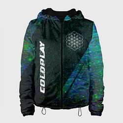 Куртка с капюшоном женская Coldplay glitch blue, цвет: 3D-черный