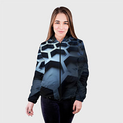 Куртка с капюшоном женская Броня нанотехнологичная, цвет: 3D-черный — фото 2