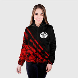 Куртка с капюшоном женская Daewoo sport grunge, цвет: 3D-черный — фото 2