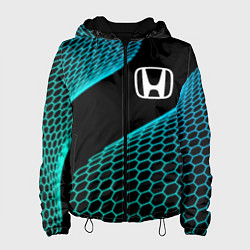 Куртка с капюшоном женская Honda electro hexagon, цвет: 3D-черный