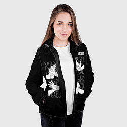 Куртка с капюшоном женская Айкидо - техника захвата кисти руки, цвет: 3D-черный — фото 2