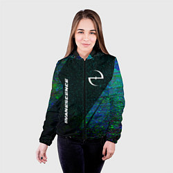 Куртка с капюшоном женская Evanescence glitch blue, цвет: 3D-черный — фото 2